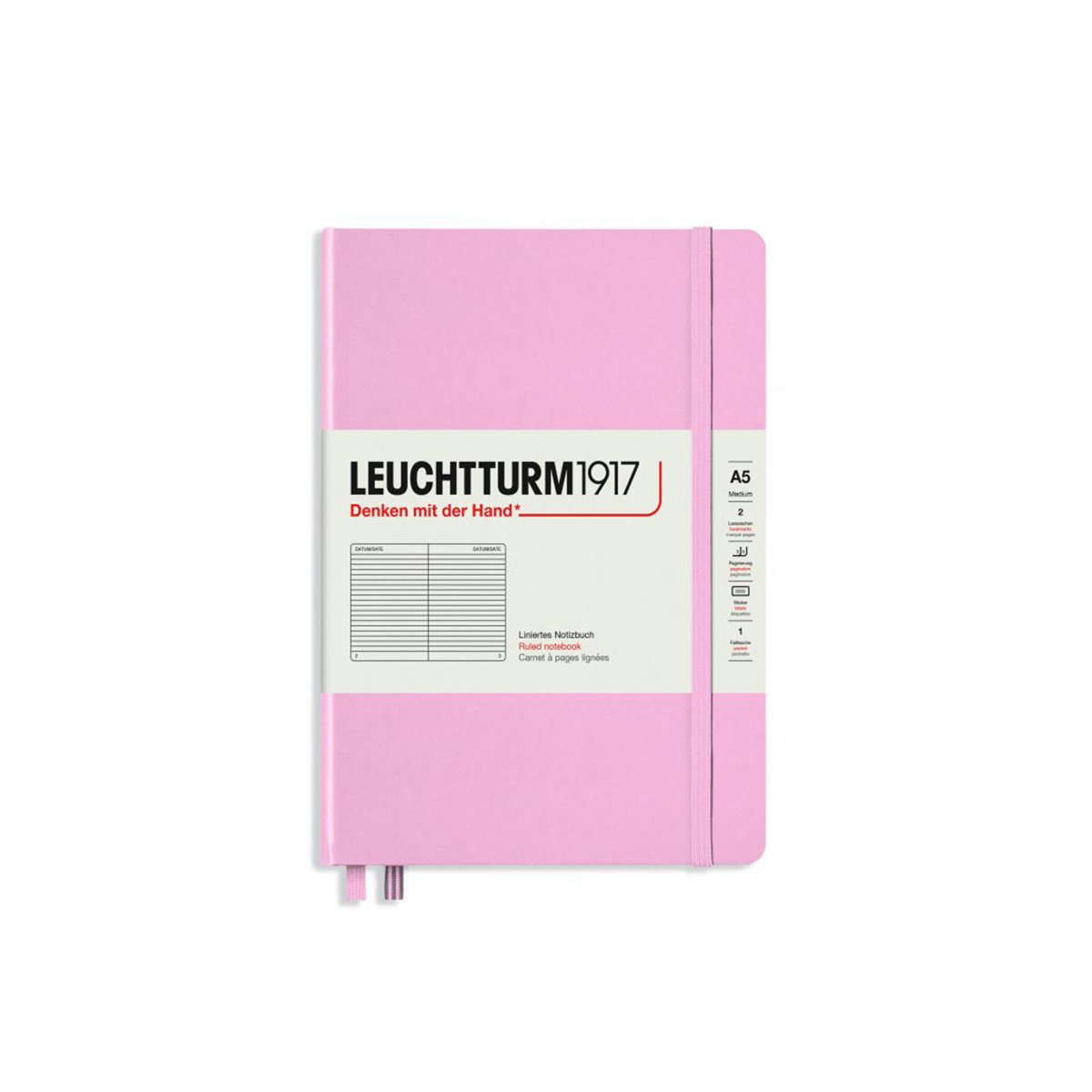 LEUCHTTURM1917 Σημειωματάριο Α5 Σκληρό Εξώφυλλο 251φ. Powder - Ριγέ