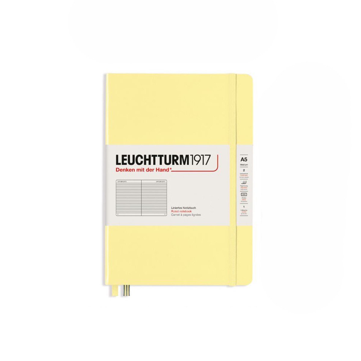 LEUCHTTURM1917 Σημειωματάριο Α5 Σκληρό Εξώφυλλο 251φ. Vanilla - Ριγέ