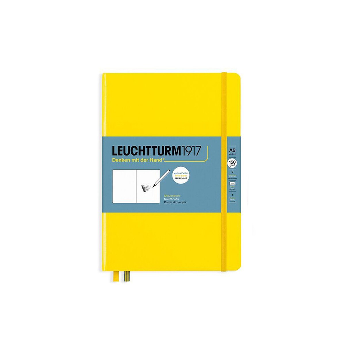 LEUCHTTURM1917 Sketchbook Α5 Σκληρό Εξώφυλλο Lemon – Λευκές Σελίδες