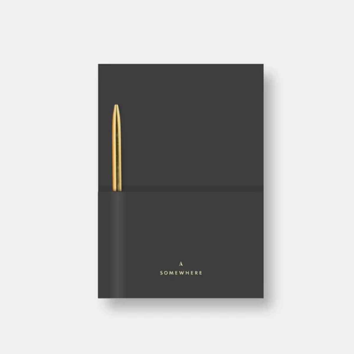 Somewhere Δερμάτινο Vegan Σημειωματάριο Α5 Graphite