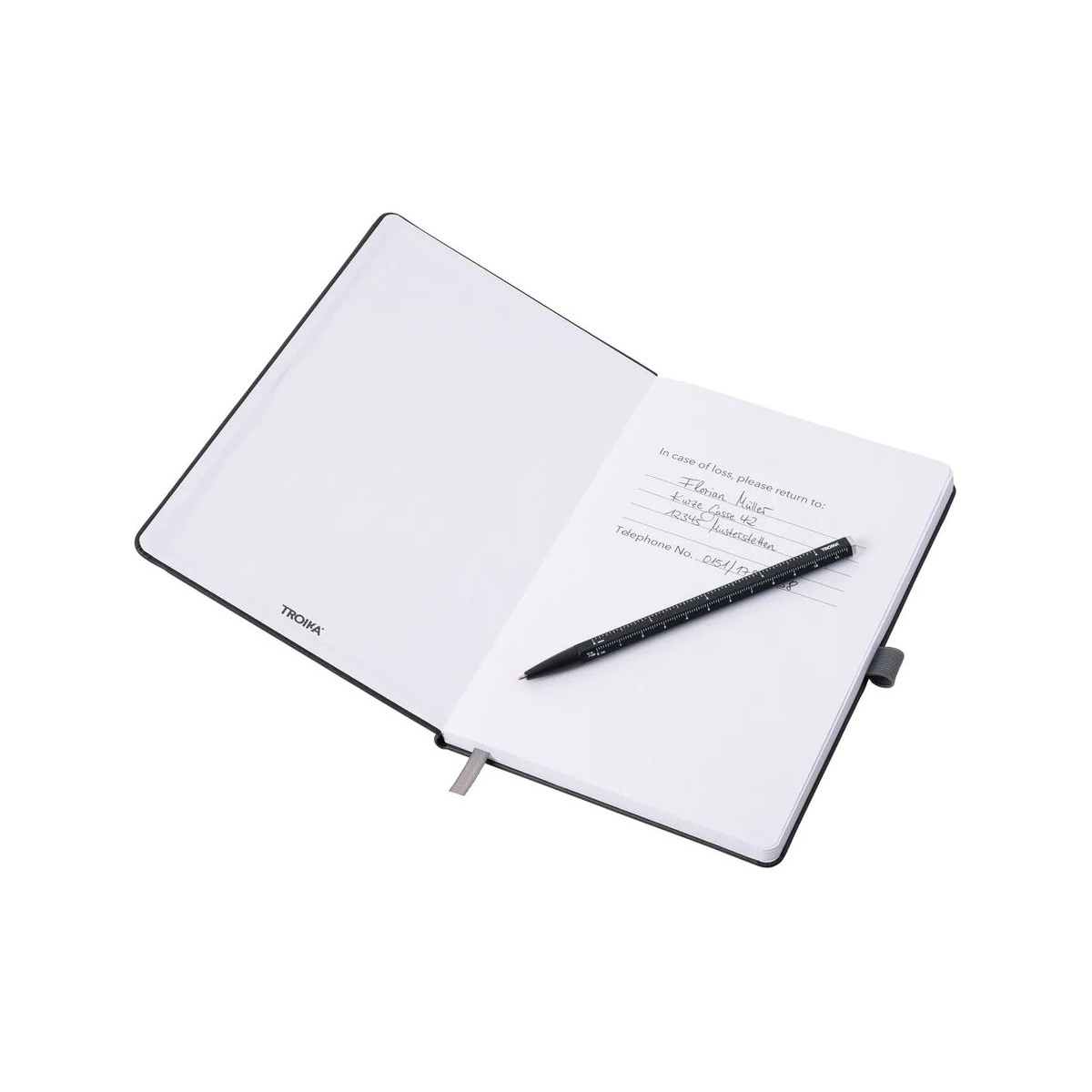 Troika Σημειωματάριο Slimpad A5 & Στυλό Construction - Μαύρο