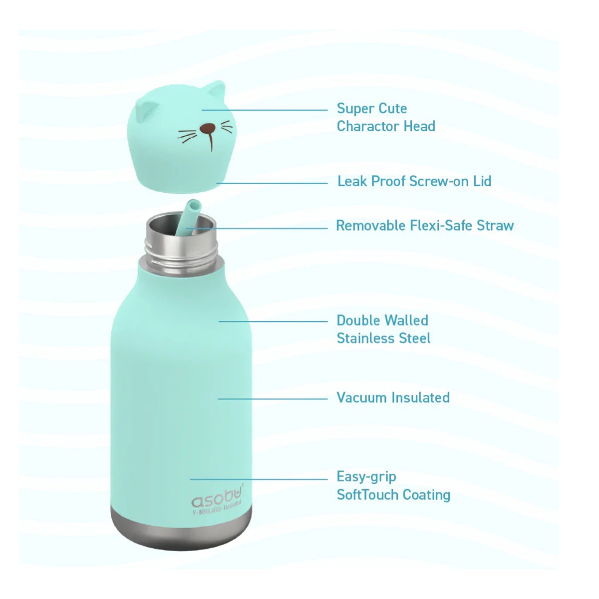 Asobu Kitty Bestie Θερμός Γάτα 450 ml Asobu Kitty Bestie Θερμός Γάτα 450 ml