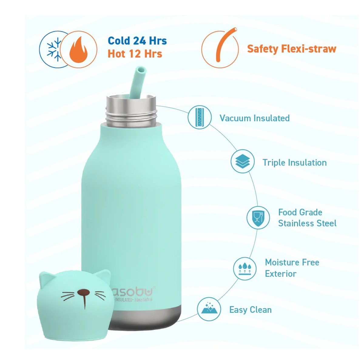 Asobu Kitty Bestie Θερμός Γάτα 450 ml Asobu Kitty Bestie Θερμός Γάτα 450 ml