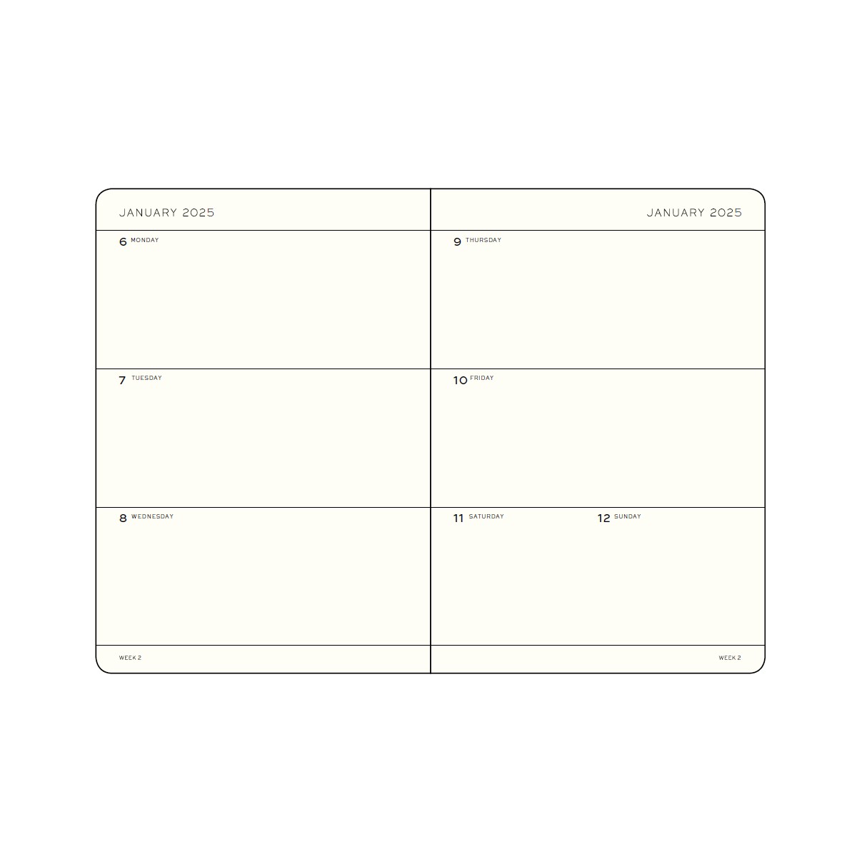 LEUCHTTURM1917 Εβδομαδιαίο Planner 2025 B6+ Σκληρό Εξώφυλλο Apricot