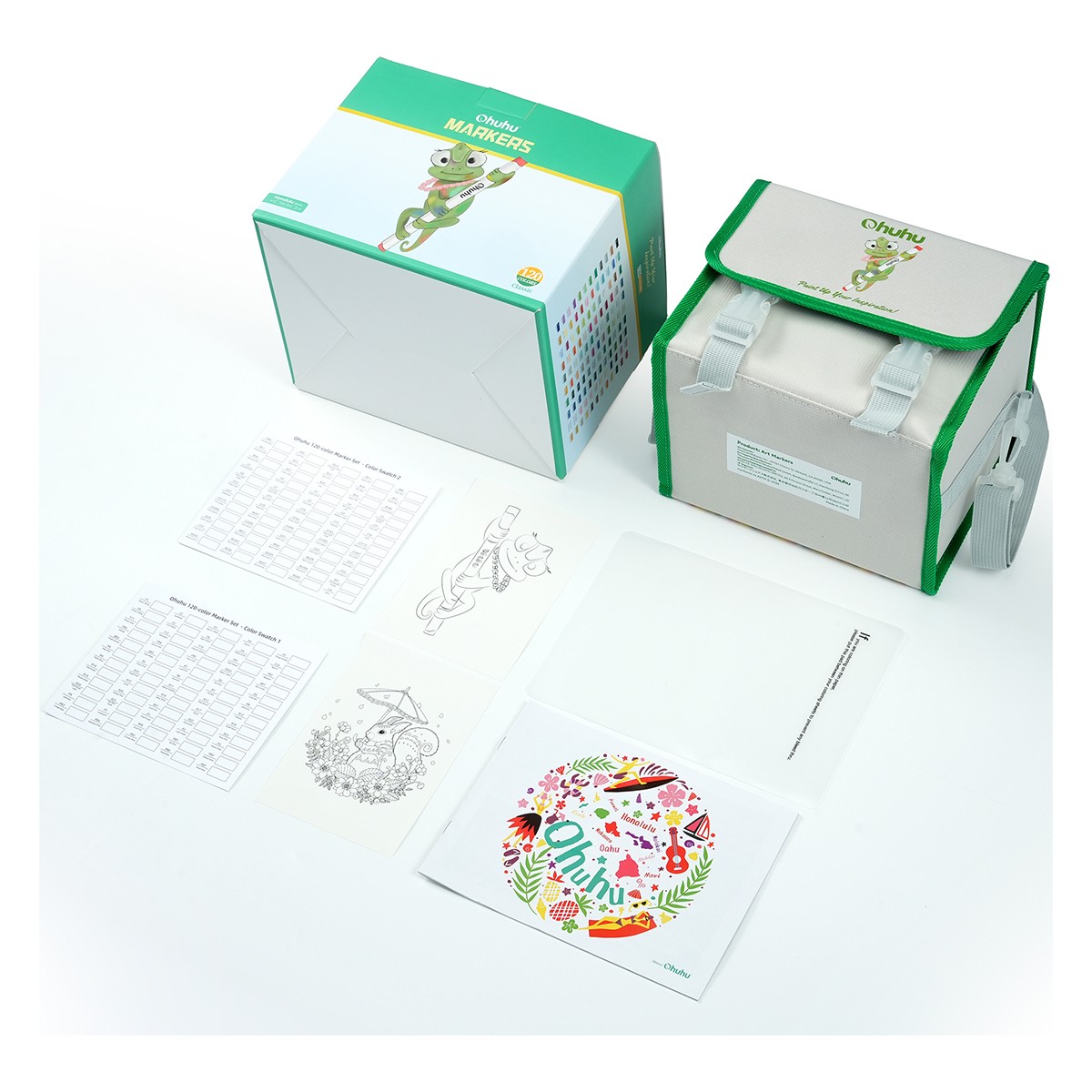 OHUHU Honolulu Alcohol Art Markers Σετ Μαρκαδόρων 120 χρωμάτων Brush & Chisel OHUHU Honolulu Alcohol Art Markers Σετ Μαρκαδόρων 120 χρωμάτων Brush & Chisel