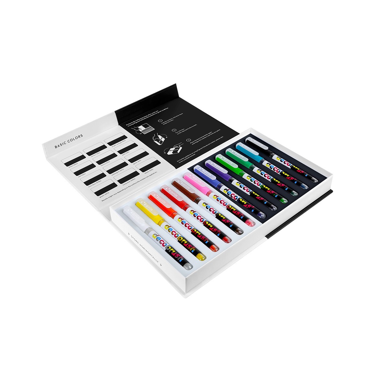 Karin Pigment Decobrush Σετ 12 Μαρκαδόρων Basic Colors