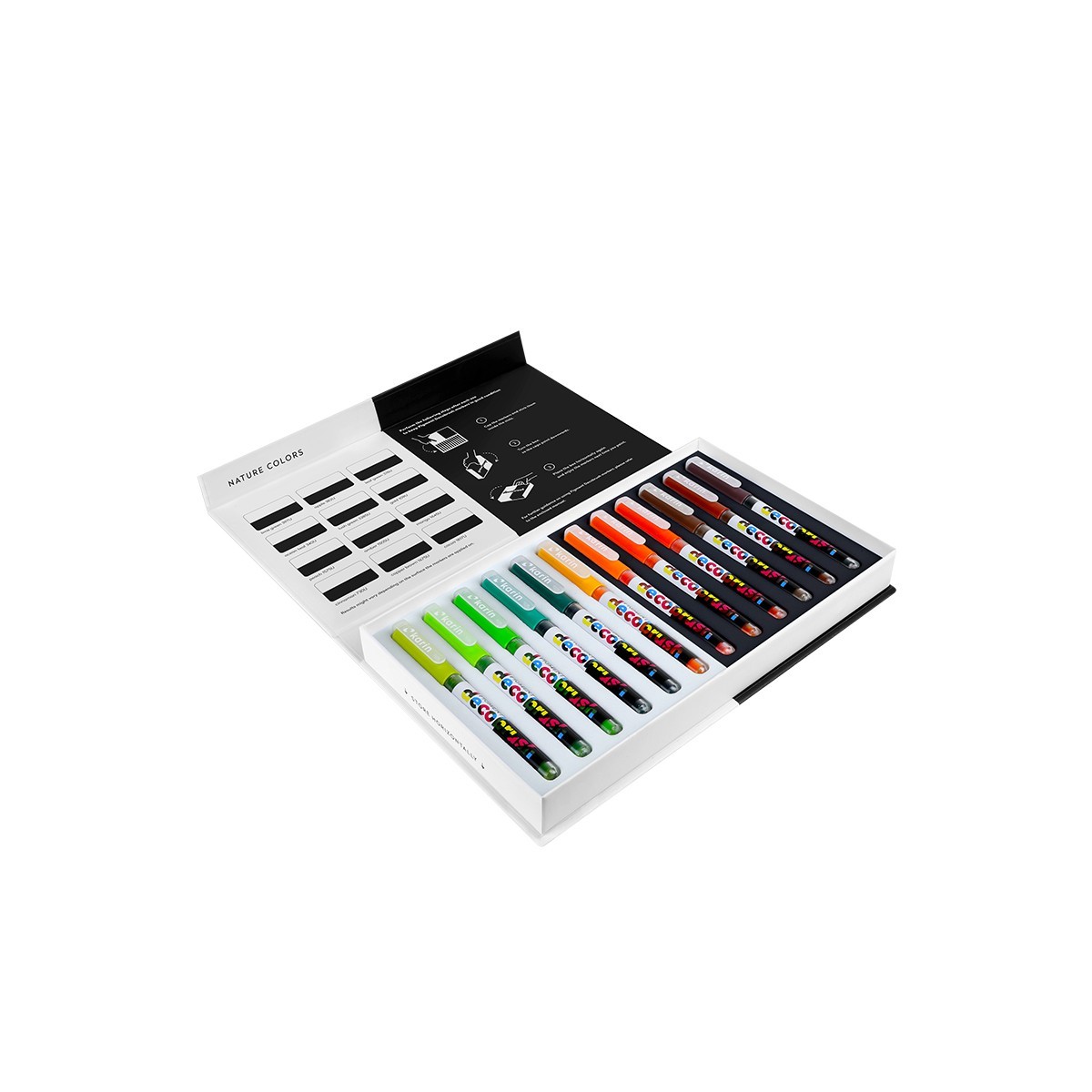 Karin Pigment Decobrush Σετ 12 Μαρκαδόρων Nature Colors