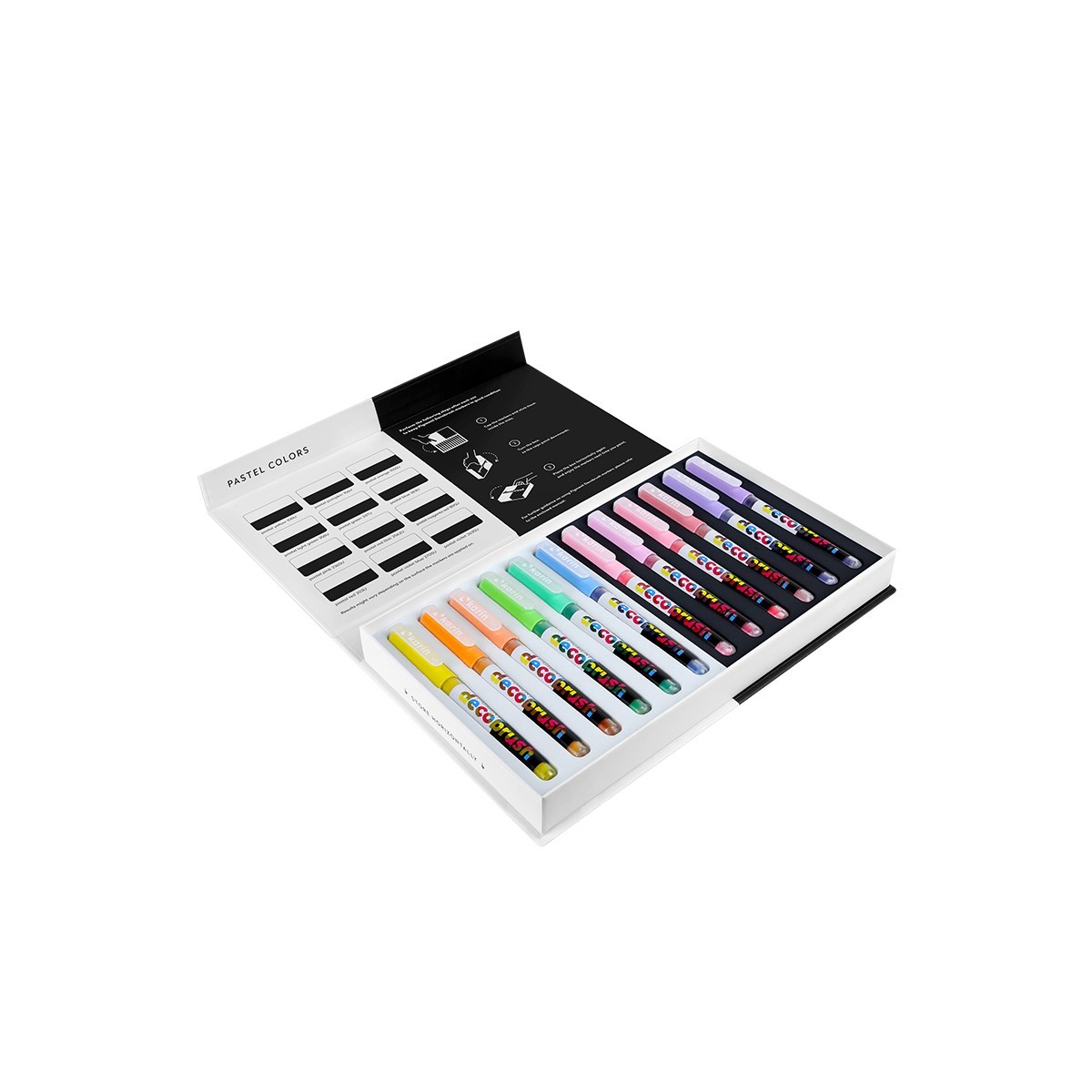 Karin Pigment Decobrush Σετ 12 Μαρκαδόρων Pastel Colors
