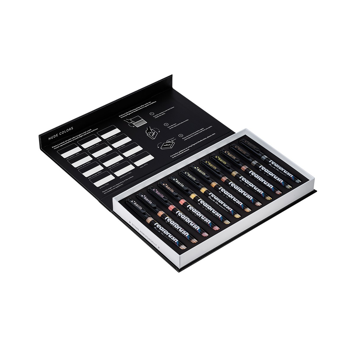 Karin Realbrush PIGMENT Σετ 12 Μαρκαδόρων Nude Colors