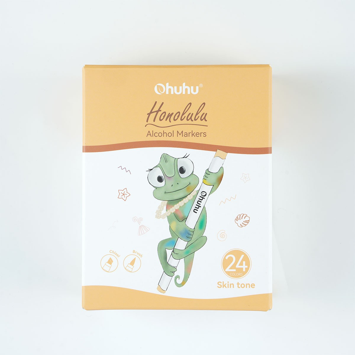 OHUHU Honolulu Alcohol Markers Σετ Μαρκαδόρων 24 Skin tone χρωμάτων Brush & Chisel