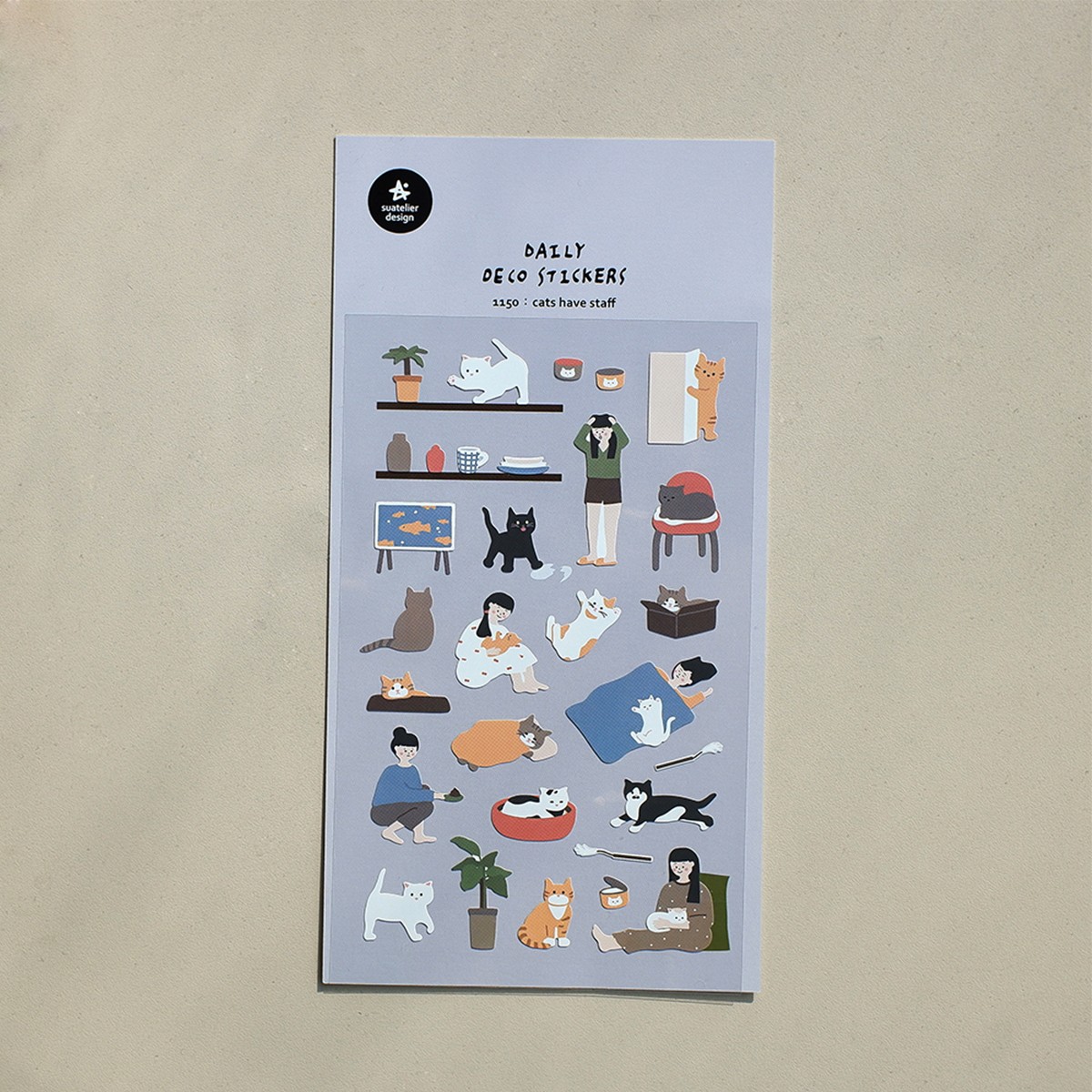 Suatelier Design Αυτοκόλλητα Daily Deco Cats Have Staff