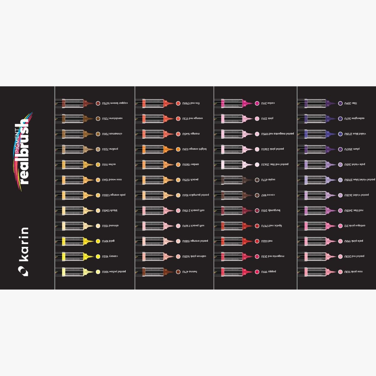 Karin Realbrush Pigment Μαρκαδόρος Amber 1505U