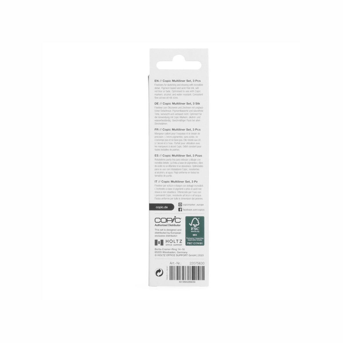 Copic Multiliner Set Black Πενάκια Σχεδίου 0.3/0.5/0.8 mm
