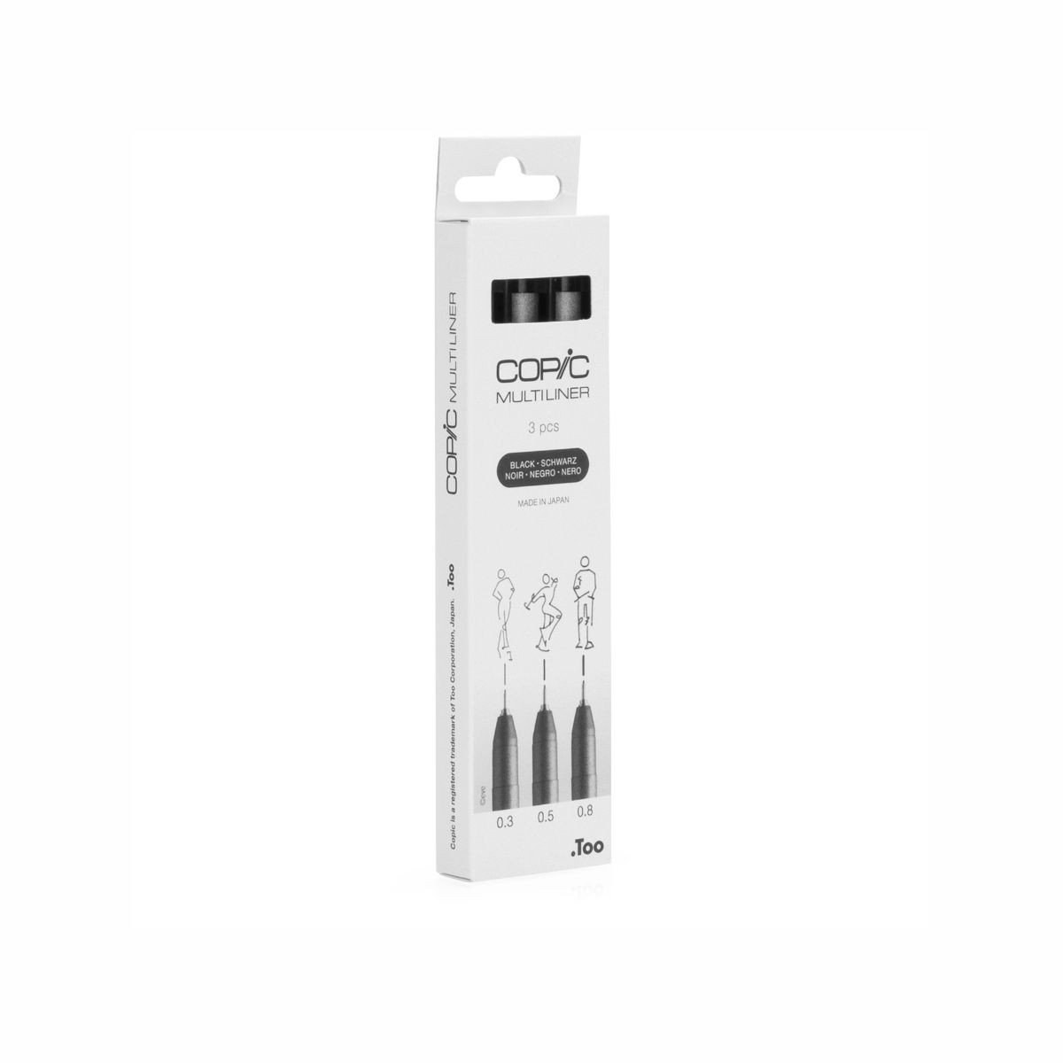 Copic Multiliner Set Black Πενάκια Σχεδίου 0.3/0.5/0.8 mm