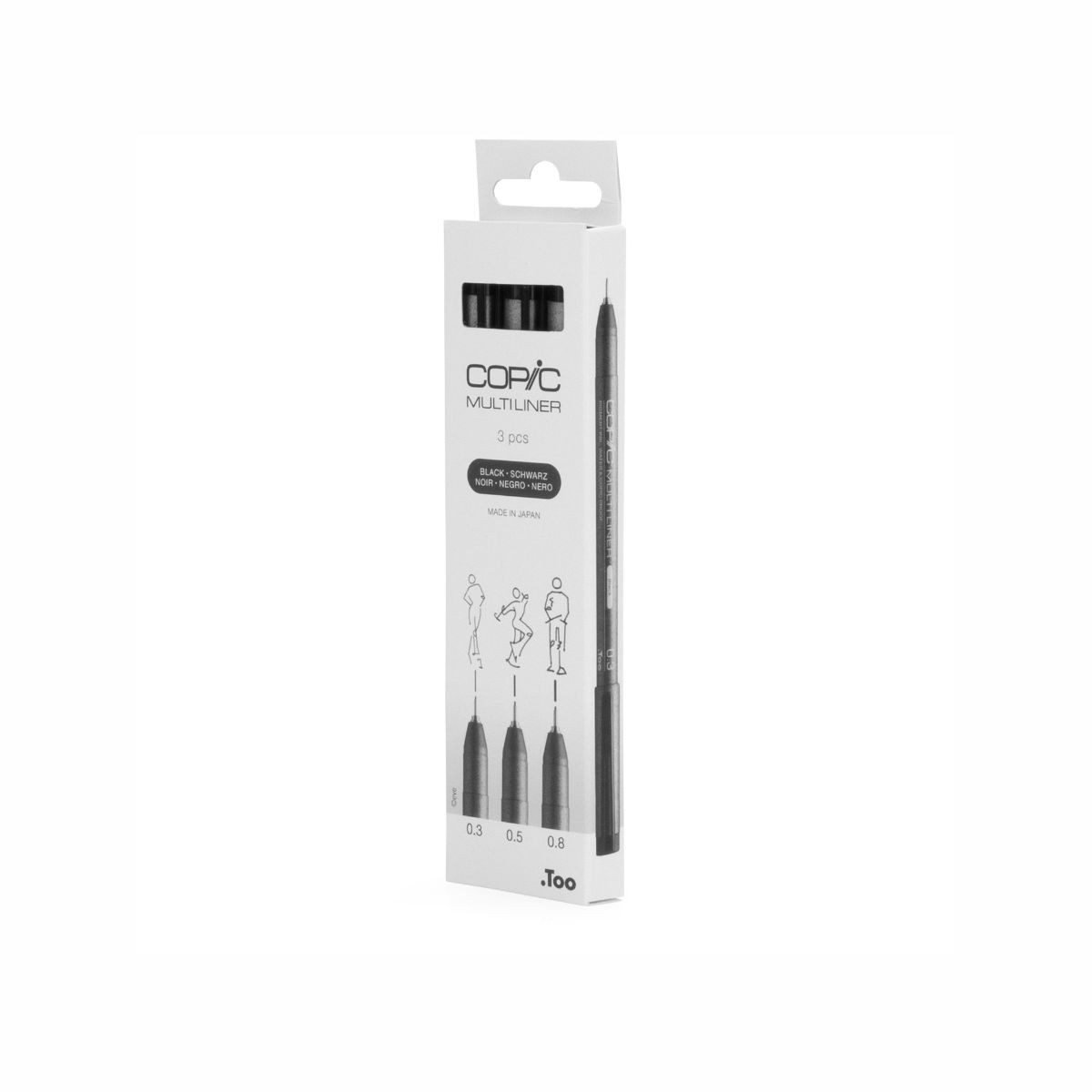 Copic Multiliner Set Black Πενάκια Σχεδίου 0.3/0.5/0.8 mm