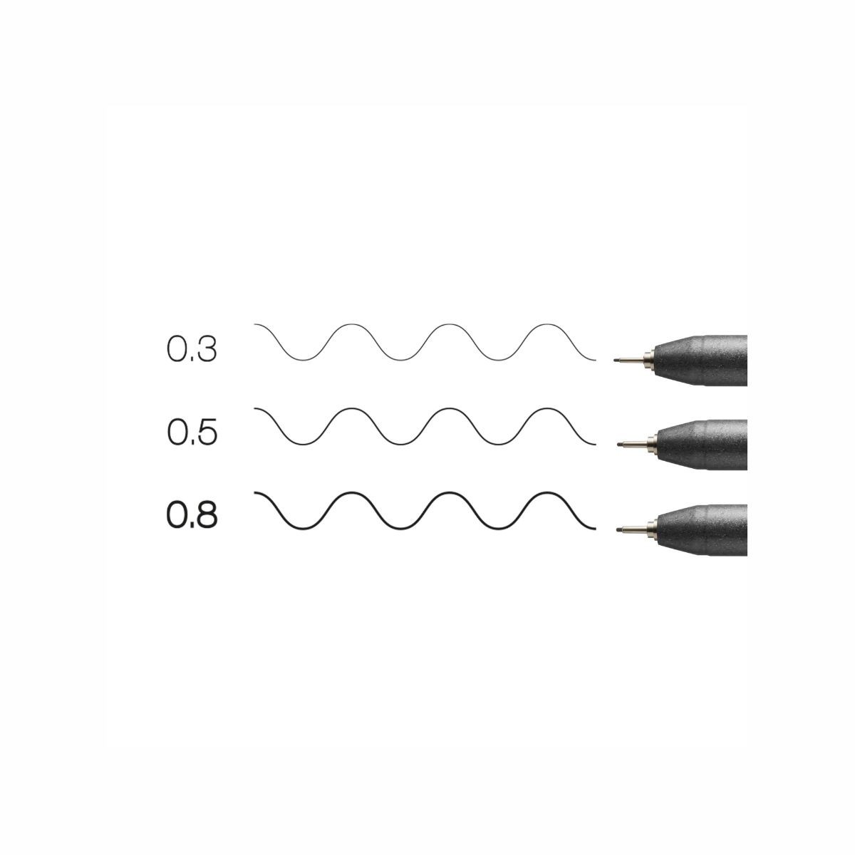 Copic Multiliner Set Black Πενάκια Σχεδίου 0.3/0.5/0.8 mm