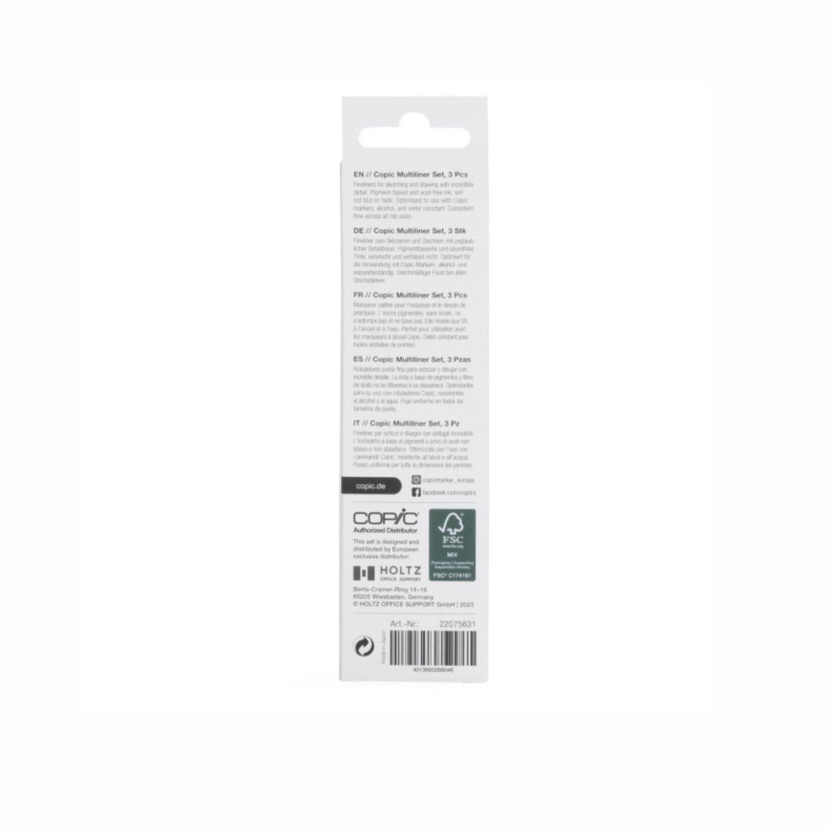 Copic Multiliner Set Black Πενάκια Σχεδίου 0.05/0.1/0.3 mm