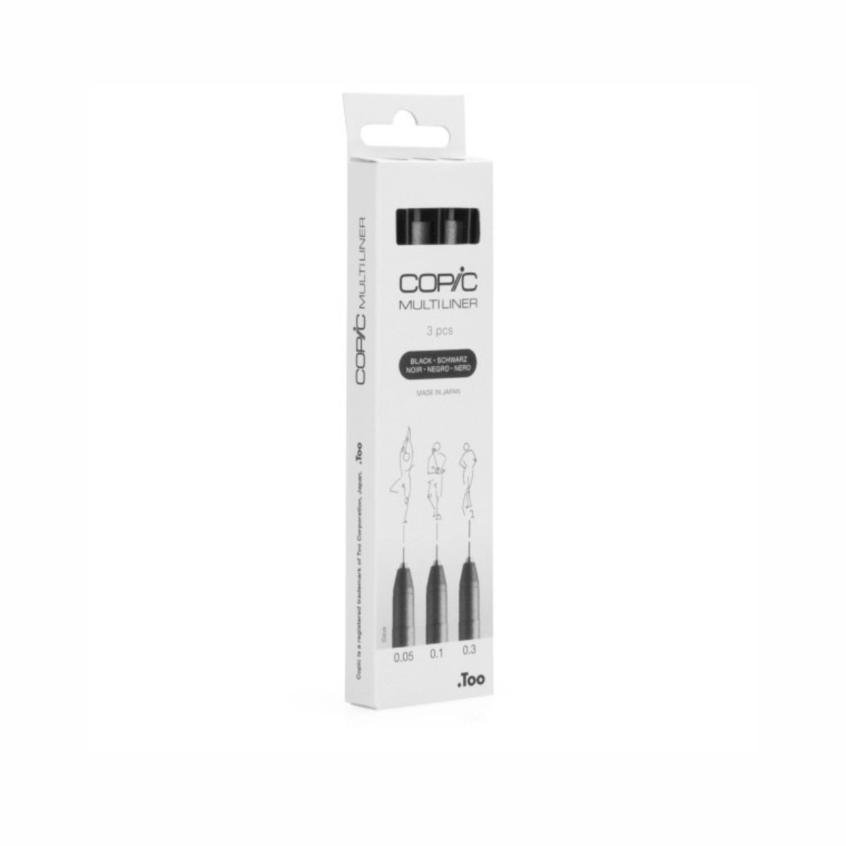 Copic Multiliner Set Black Πενάκια Σχεδίου 0.05/0.1/0.3 mm