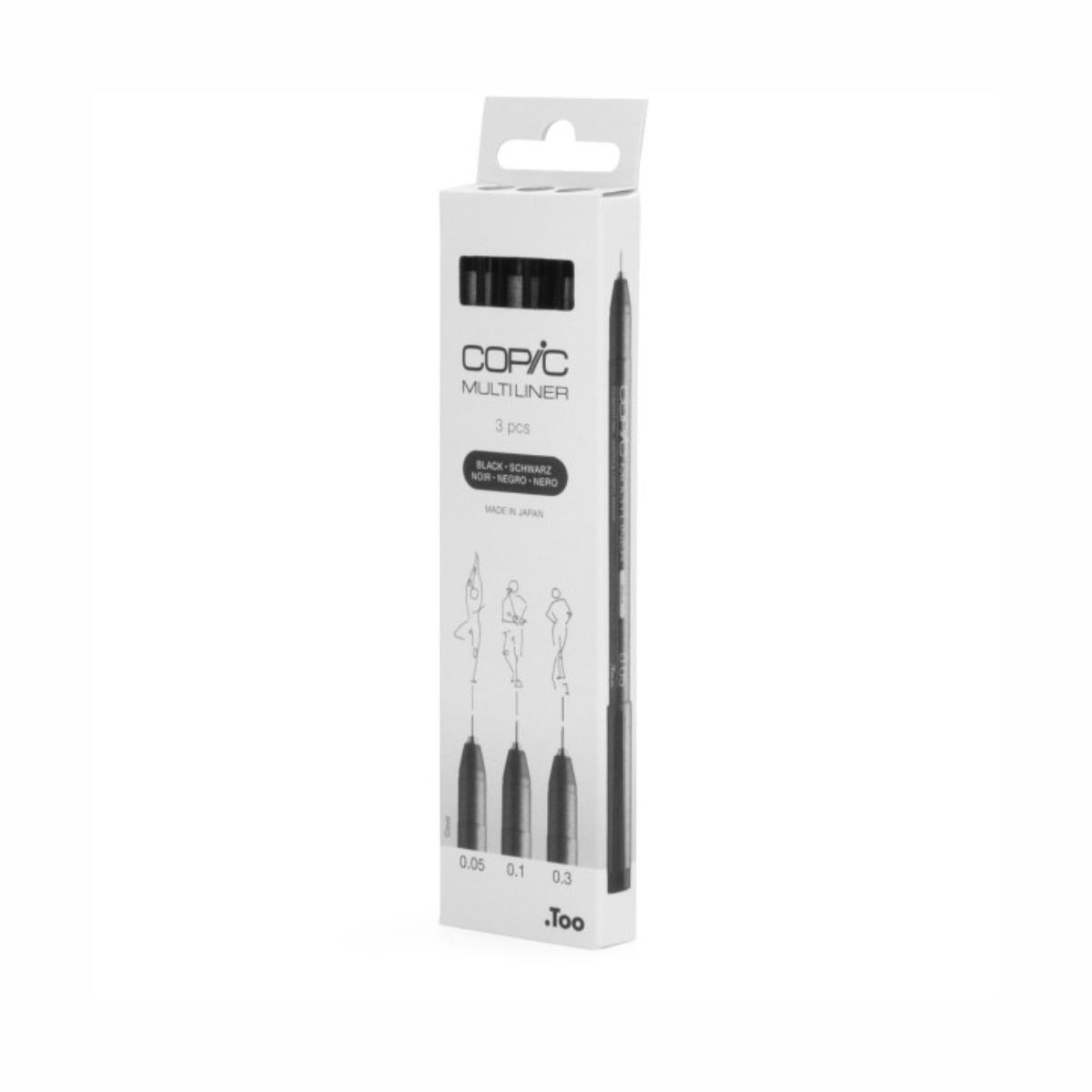 Copic Multiliner Set Black Πενάκια Σχεδίου 0.05/0.1/0.3 mm