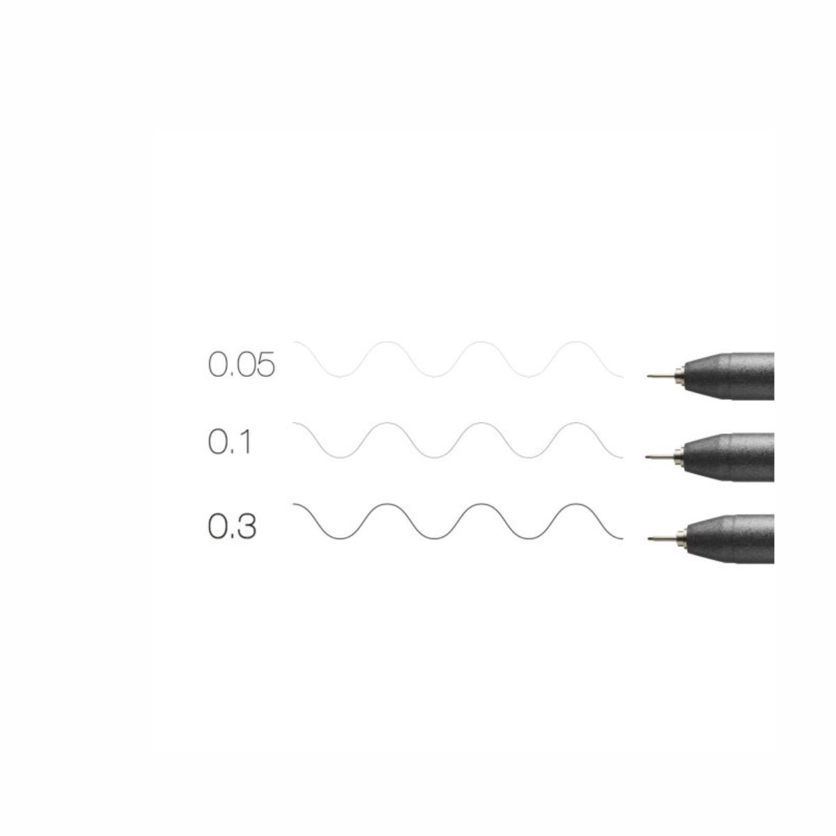Copic Multiliner Set Black Πενάκια Σχεδίου 0.05/0.1/0.3 mm