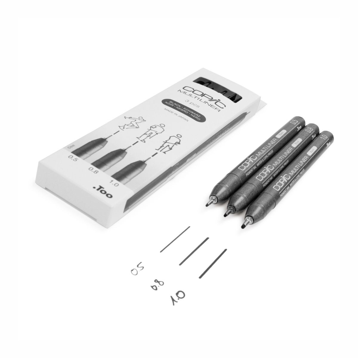 Copic Multiliner Set Black Πενάκια Σχεδίου 0.5/0.8/1.0 mm