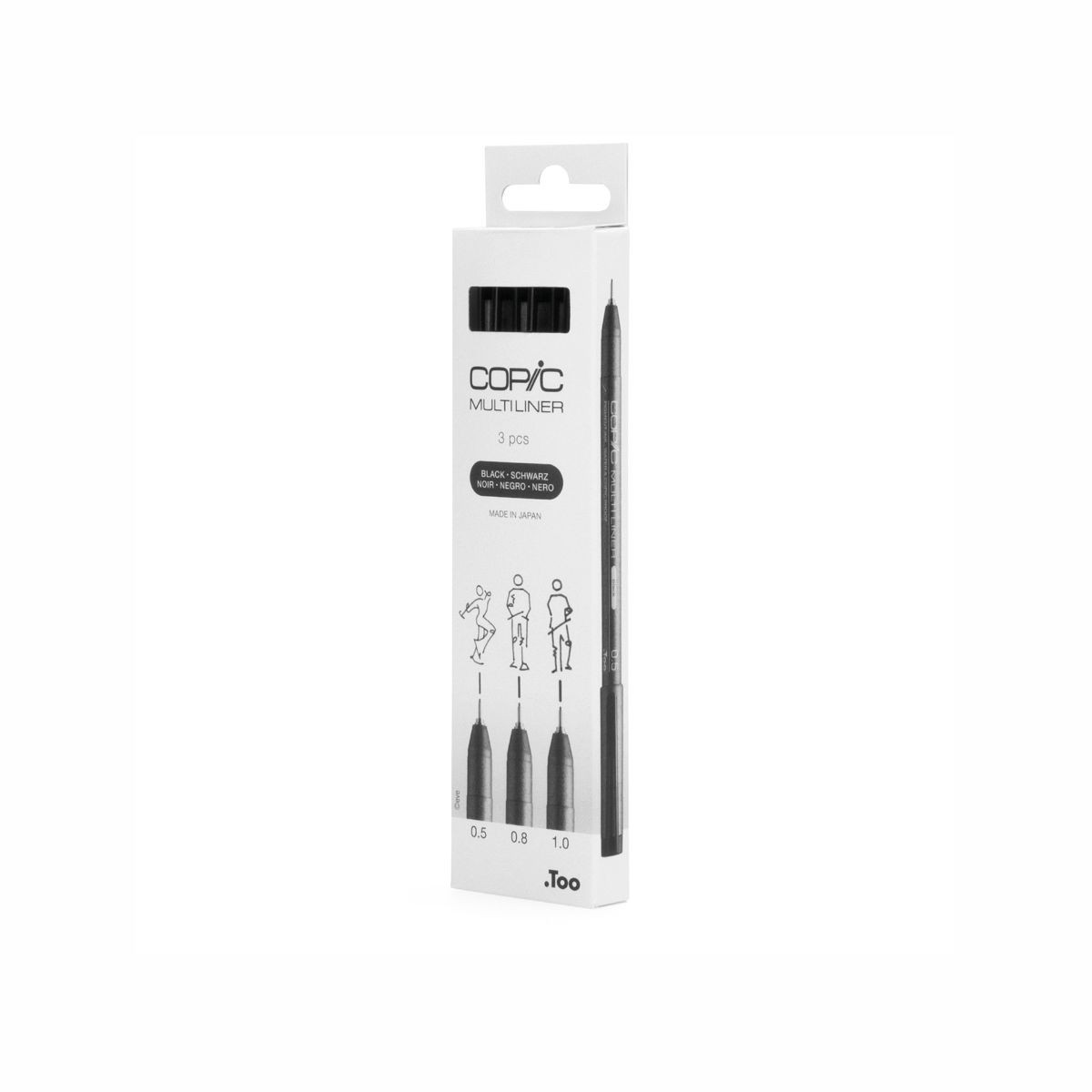 Copic Multiliner Set Black Πενάκια Σχεδίου 0.5/0.8/1.0 mm