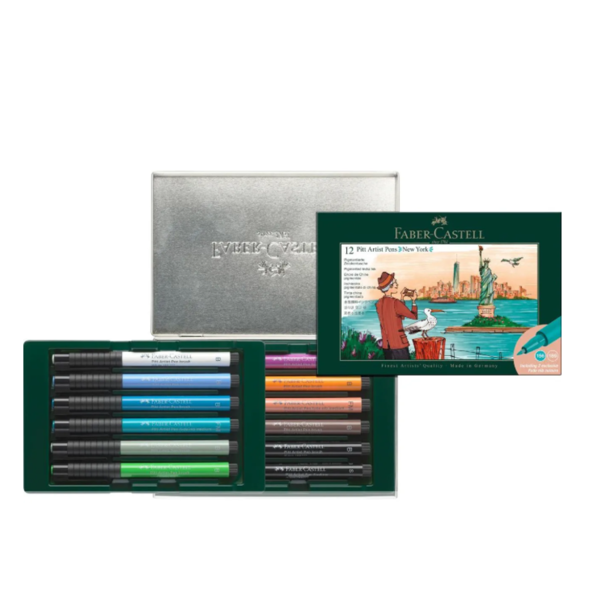 Faber Castell Σετ 12 Μαρκαδόροι Πινέλο Pitt Artist Pen New York