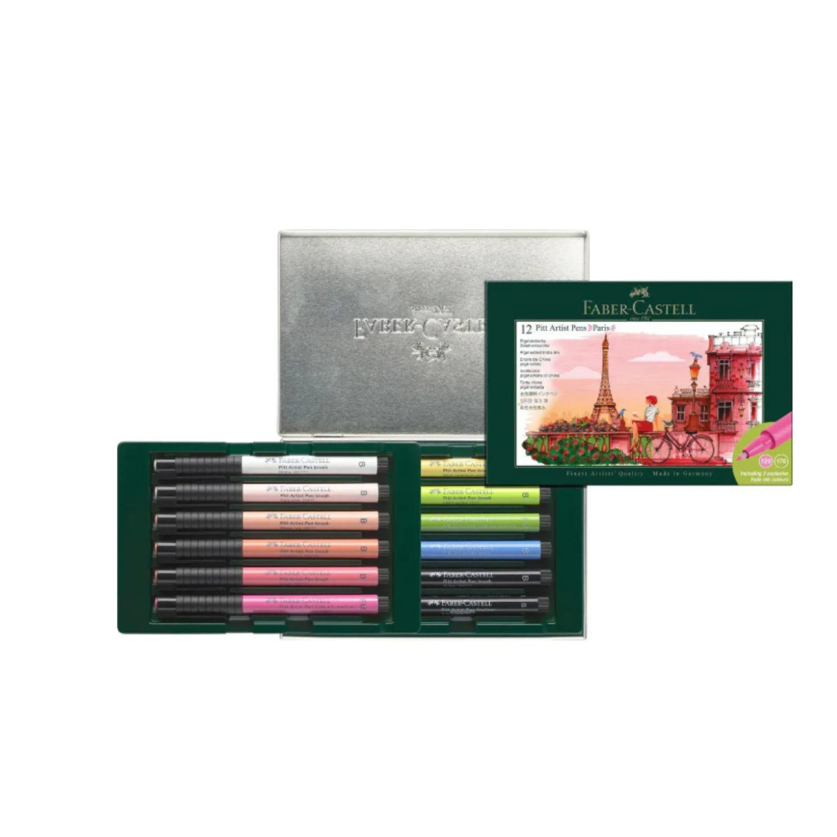 Faber Castell Σετ 12 Μαρκαδόροι Πινέλο Pitt Artist Pen Paris