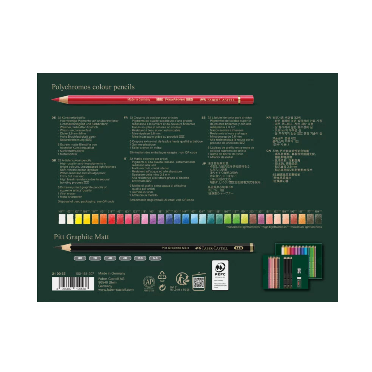 Faber Castell Σετ Ξυλομπογιές Polychromos & Pitt Graphite Matt 40τμχ