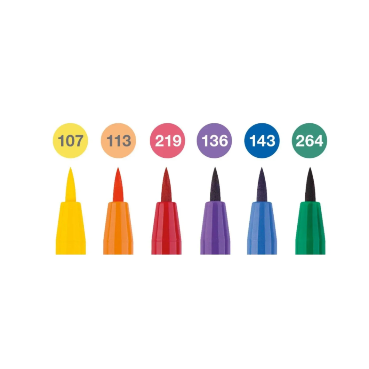 Faber Castell Σετ 6 Μαρκαδόρους Pitt Artist Pen Brush India ink