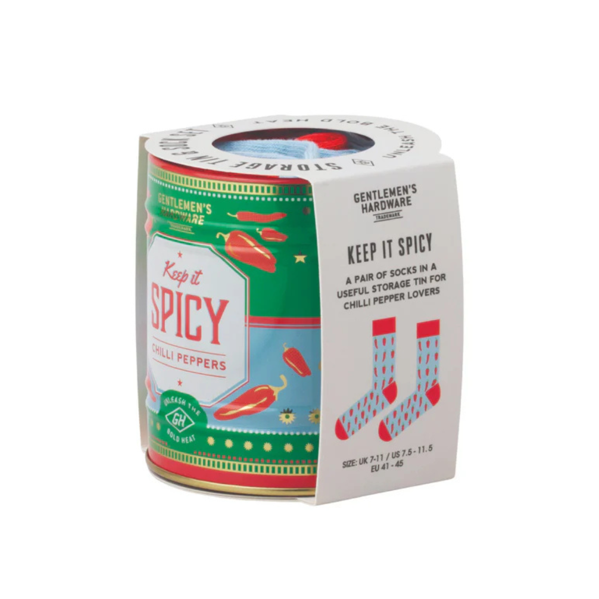 Gentlemen's Hardware Socks in a Can - Chillies Gentlemen's Hardware Socks in a Can - Chillies