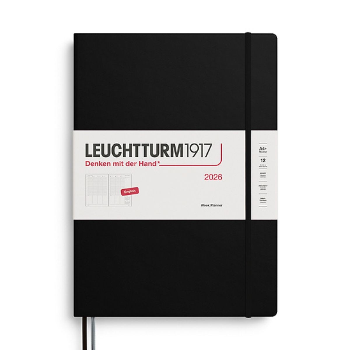 LEUCHTTURM1917 Εβδομαδιαίο Ημερολόγιο 2026 A4+ Black