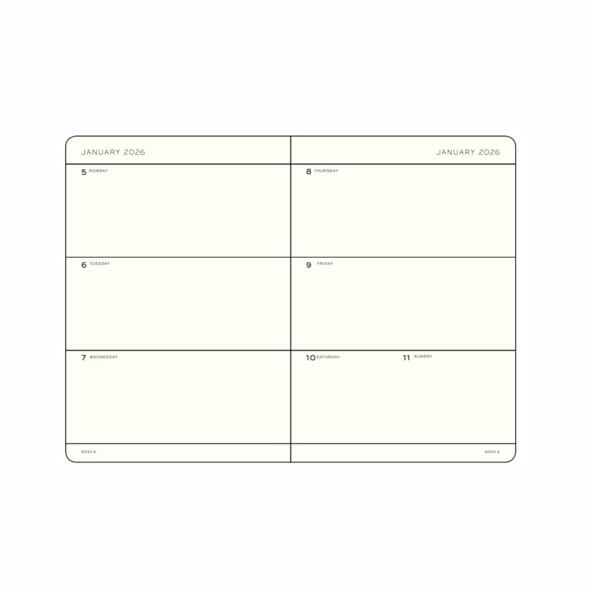 LEUCHTTURM1917 Εβδομαδιαίο Planner 2026 Pocket A6 Deep Sea