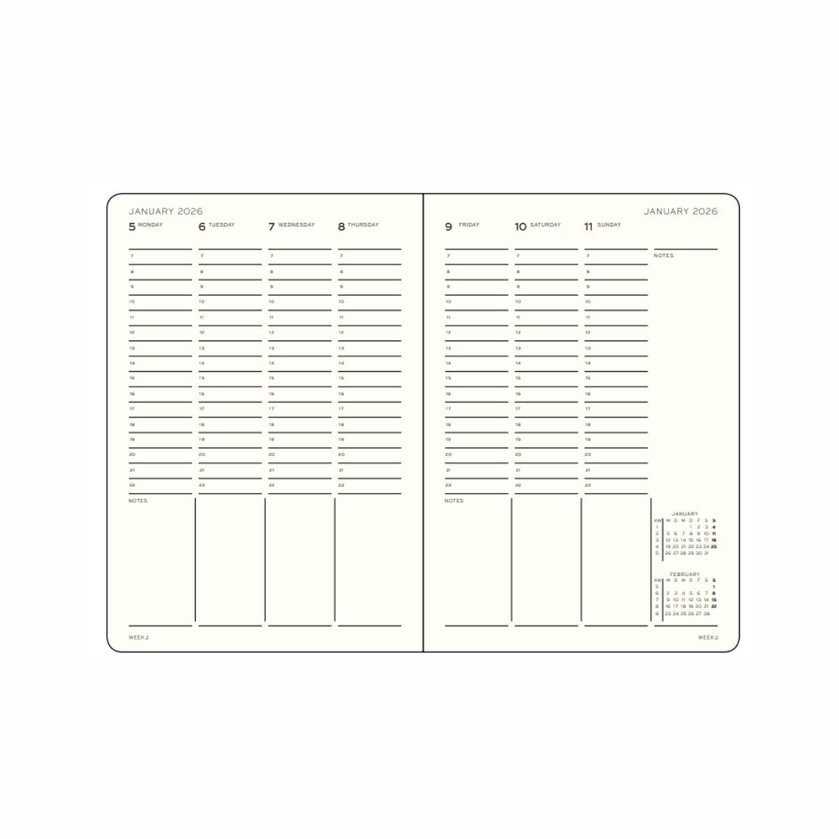 LEUCHTTURM1917 Εβδομαδιαίο Planner B6+ 2026 με Σκληρό Εξώφυλλο - Rising Sun