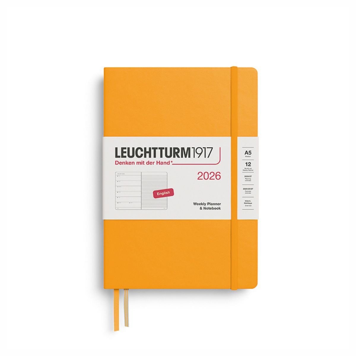 LEUCHTTURM1917 Εβδομαδιαίο Planner/Notebook 2026 A5 Σκληρό Εξώφυλλο - Rising Sun