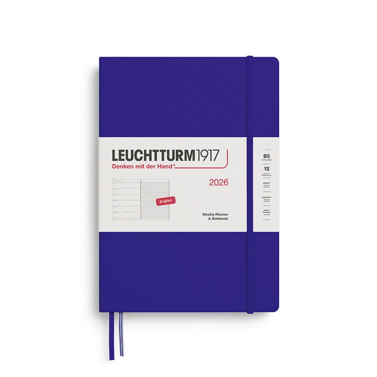 LEUCHTTURM1917 Εβδομαδιαίο Planner/Notebook 2026 B5 Σκληρό Εξώφυλλο - Ink