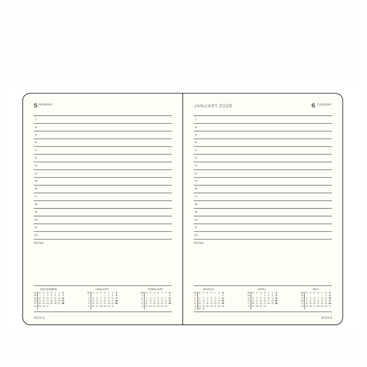LEUCHTTURM1917 Ημερήσιο Ημερολόγιο 2026 Α4+ Black