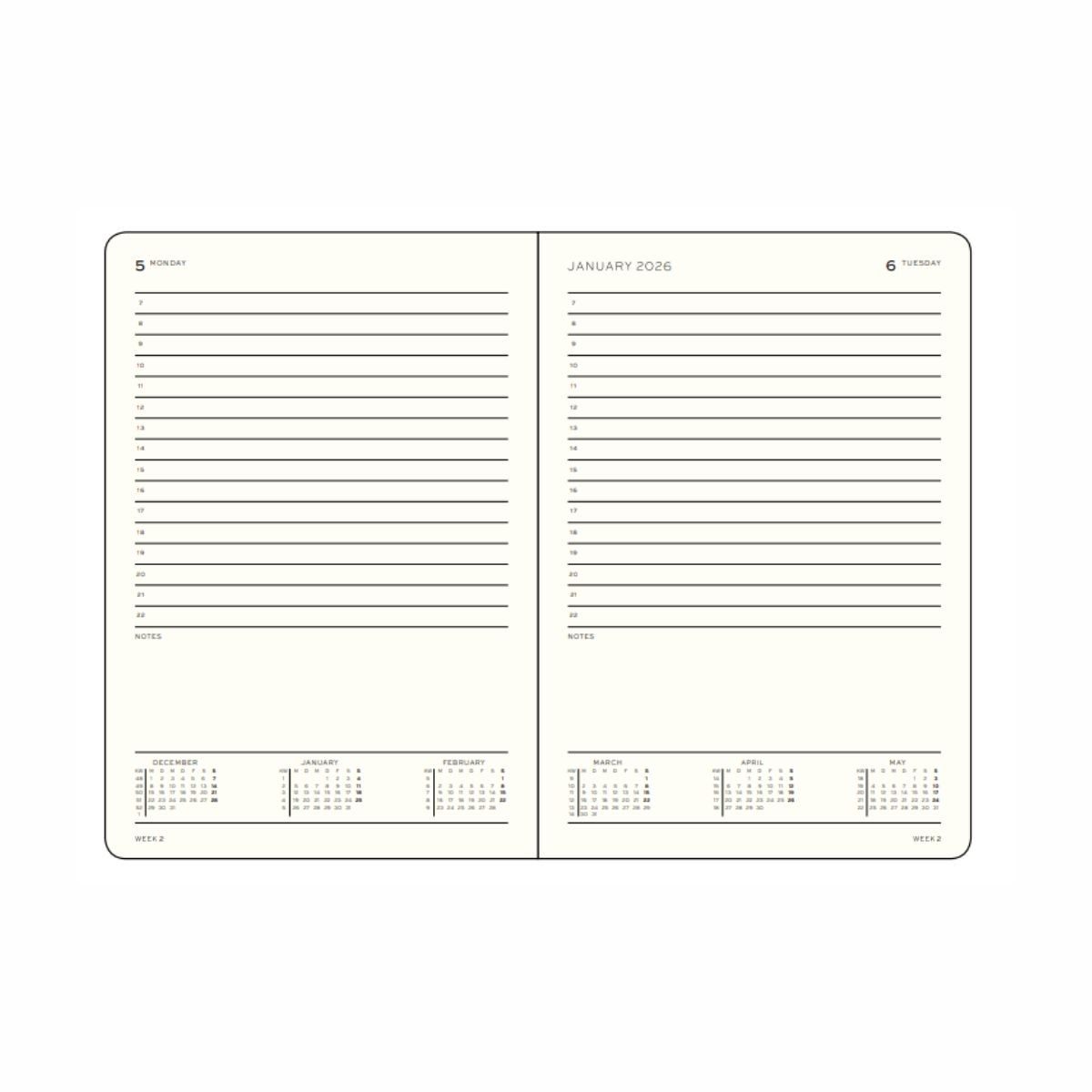 LEUCHTTURM1917 Ημερήσιο Planner 2026 Α6 - Port Red