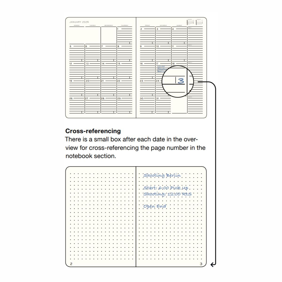 LEUCHTTURM1917 Μηνιαίο Planner/Notebook 2026 B5 με Μαλακό Εξώφυλλο Ink