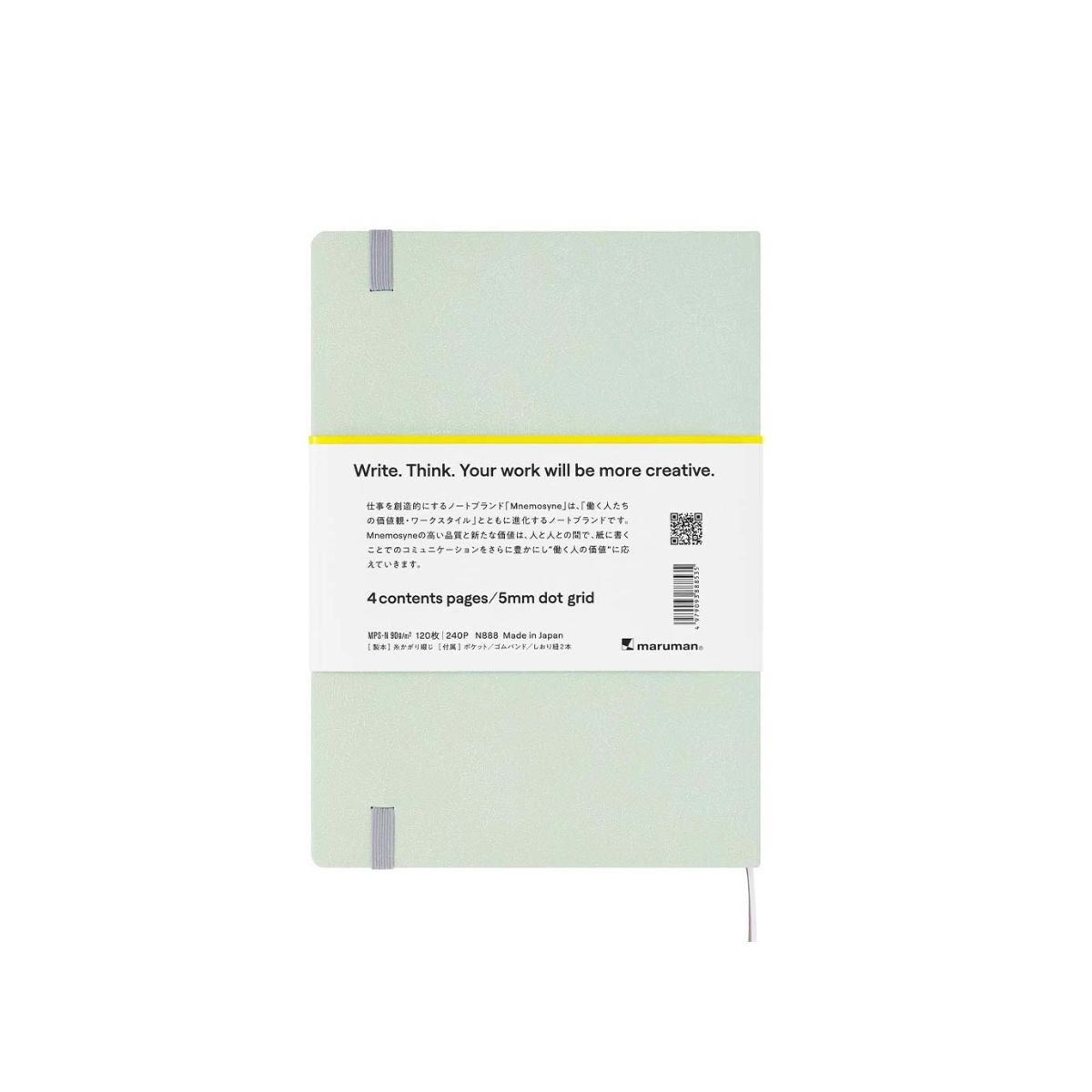 Maruman Mnemosyne Σημειωματάριο Mint Green 120 Φ. A5 90gr - Κουκκίδες