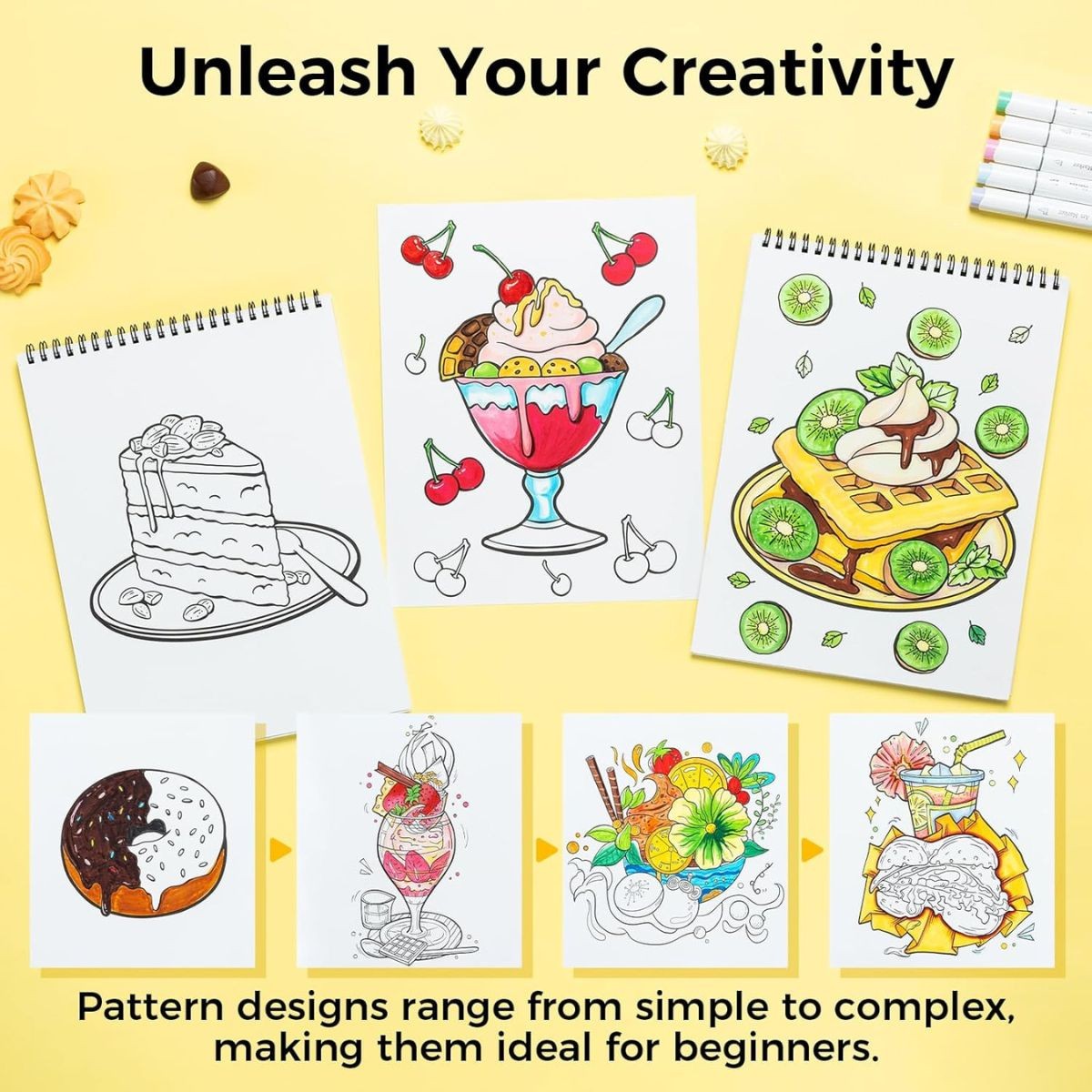 Ohuhu Bleedproof Coloring Book Enjoy the Sweet Moments