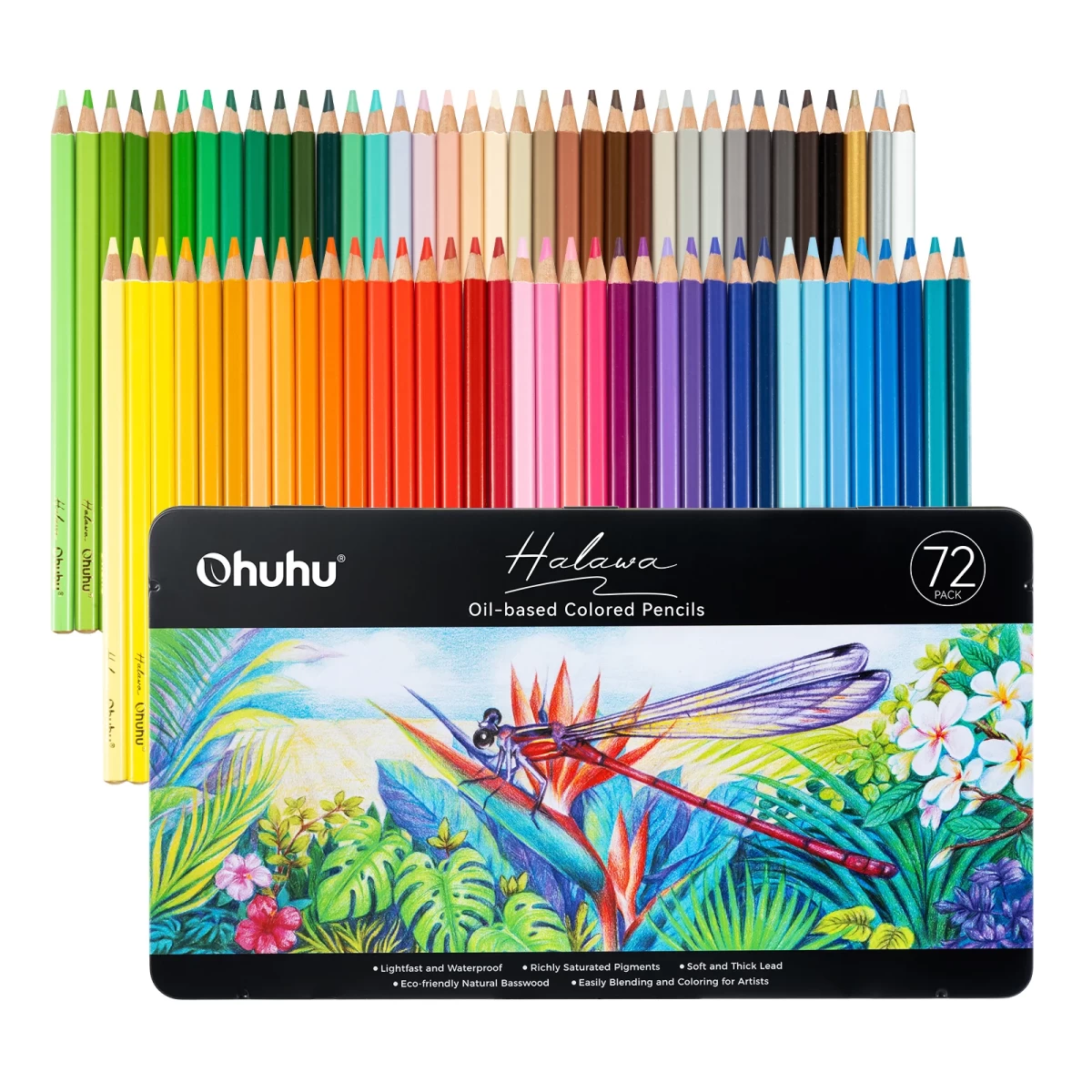 Ohuhu Halawa Series Σετ 72 Oil-based Ξυλομπογιές