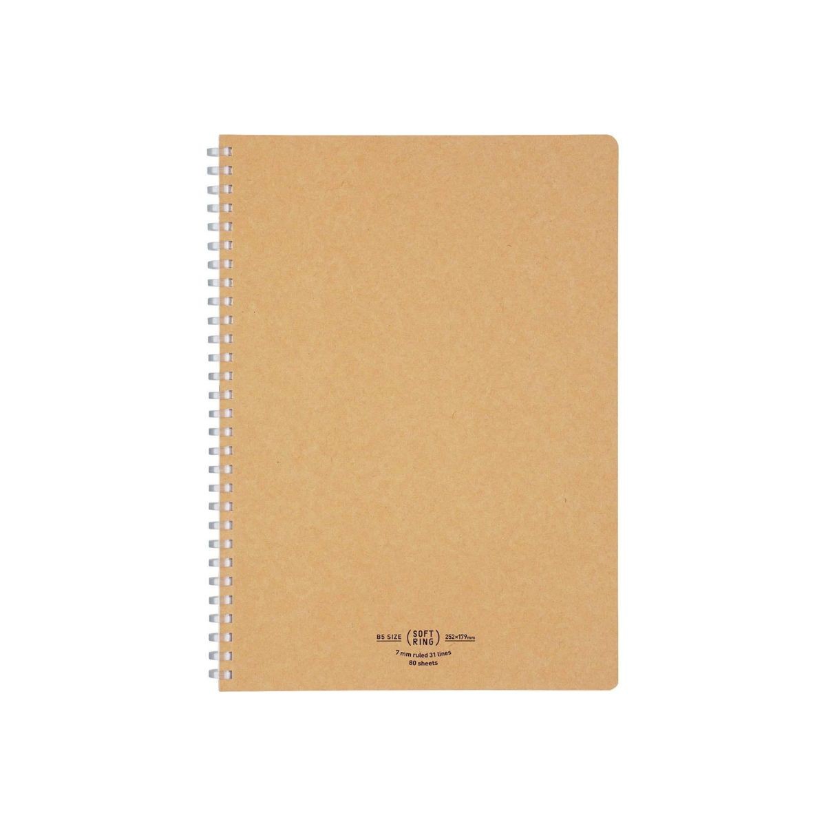 Σημειωματάριο Soft Ring A5 Dot Natural Beige