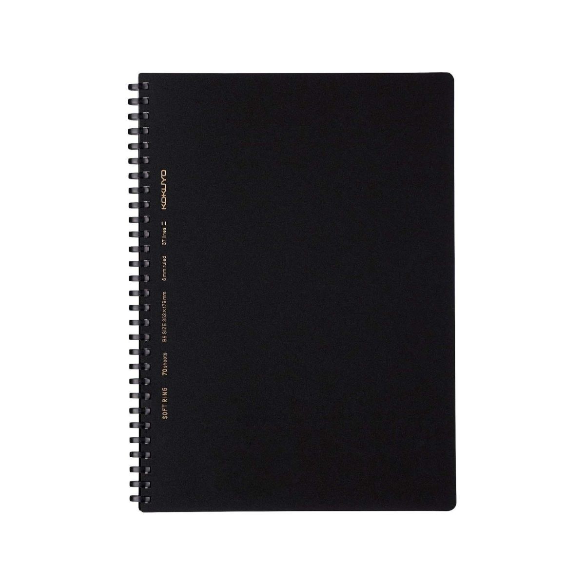 Σημειωματάριο Soft Ring Β5 Ριγέ Black