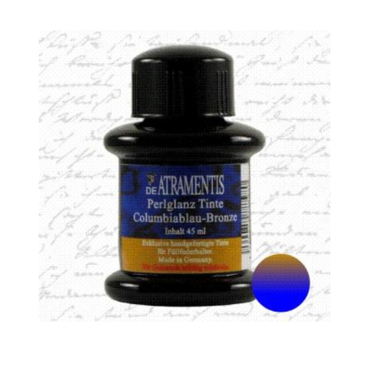 De Atramentis Ιριδίζον Μελάνι Πένας Columbia Blue Bronze 45 ml