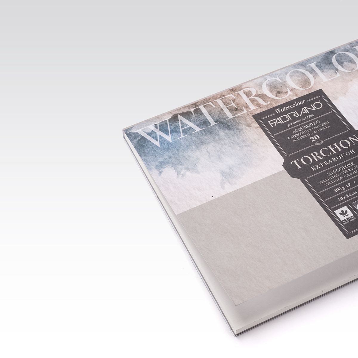 Fabriano Watercolour Μπλοκ Σχεδίου Studio Torchon 300 g/m²