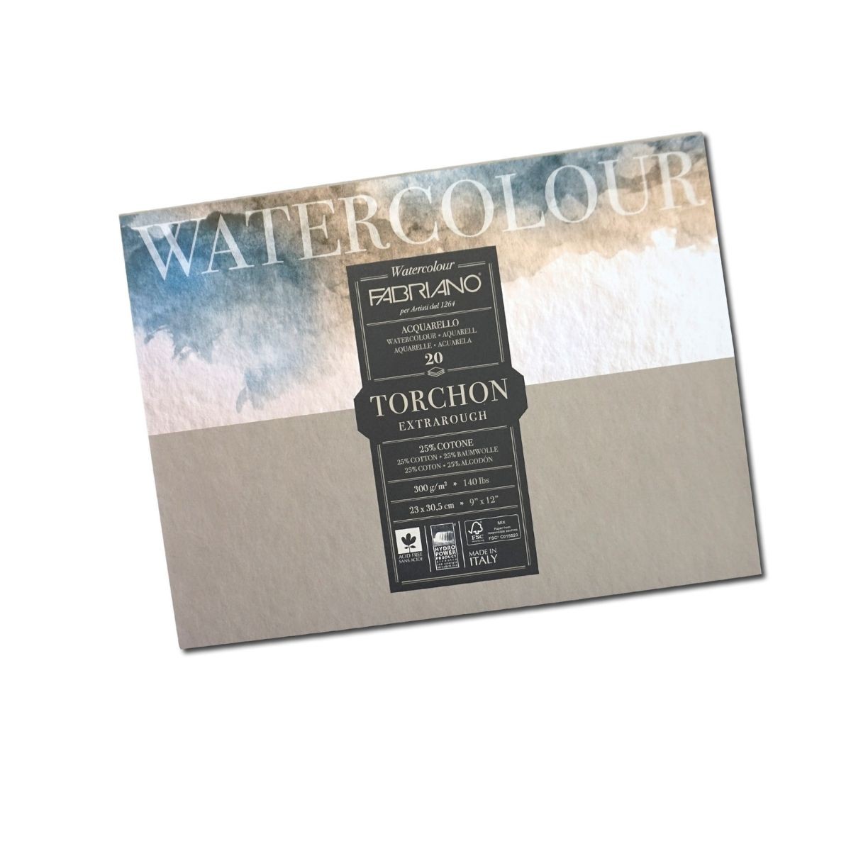 Fabriano Watercolour Μπλοκ Σχεδίου Studio Torchon 300 g/m²