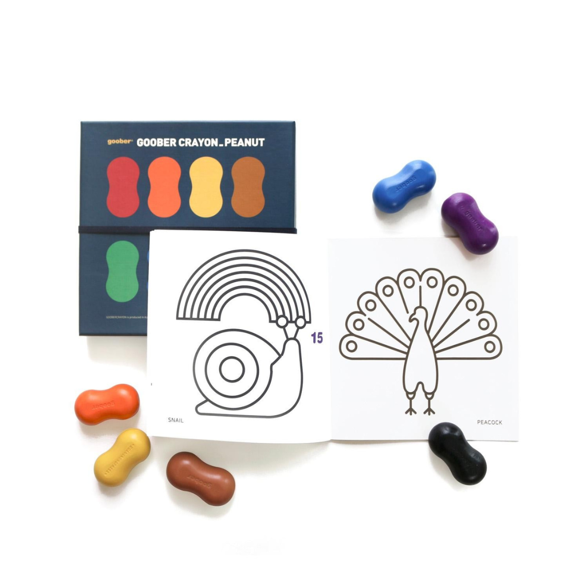 Goober Σετ Κραγιόν Crayon Peanut & Coloring Book