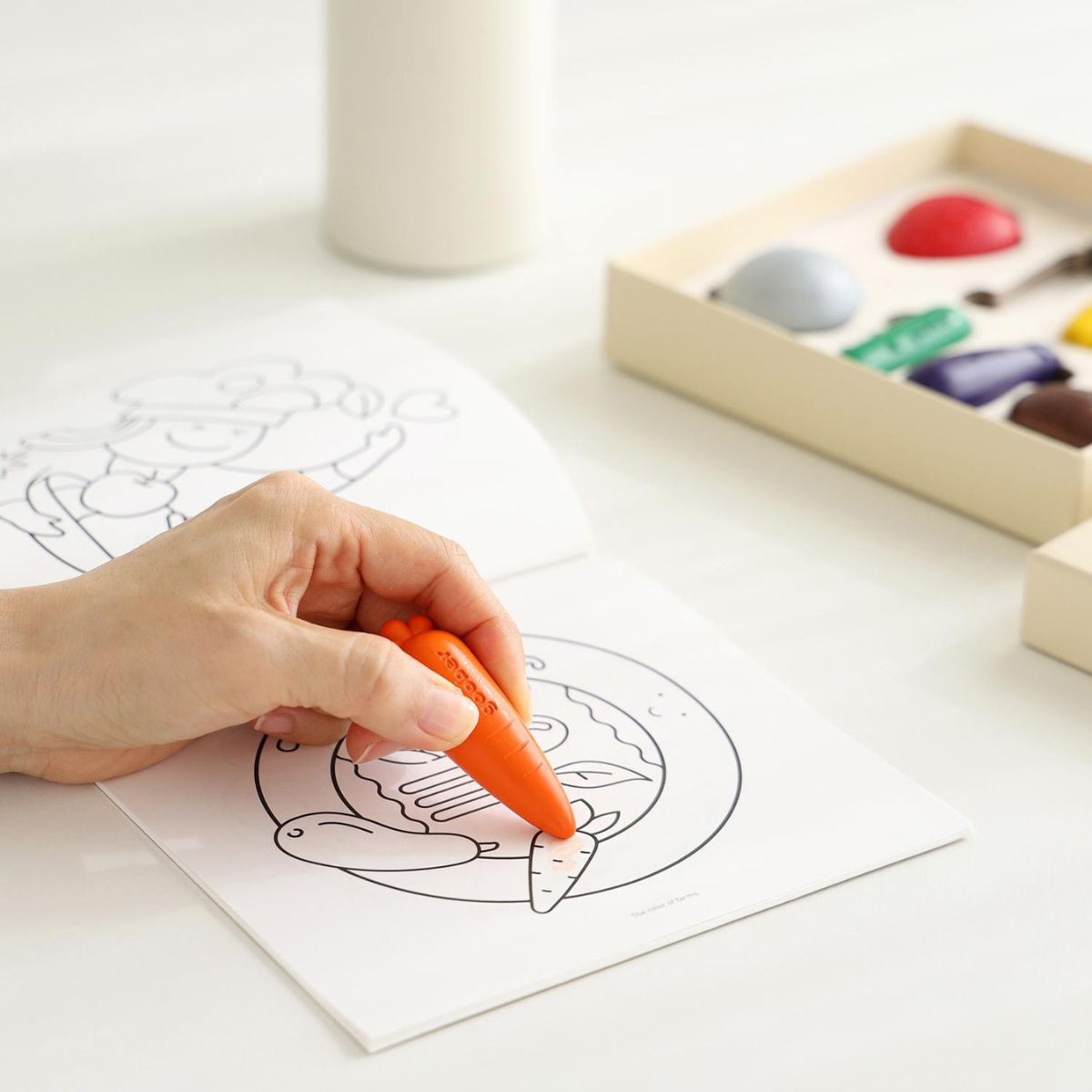 Goober Σετ Κραγιόν & Coloring Book Crayon Farm