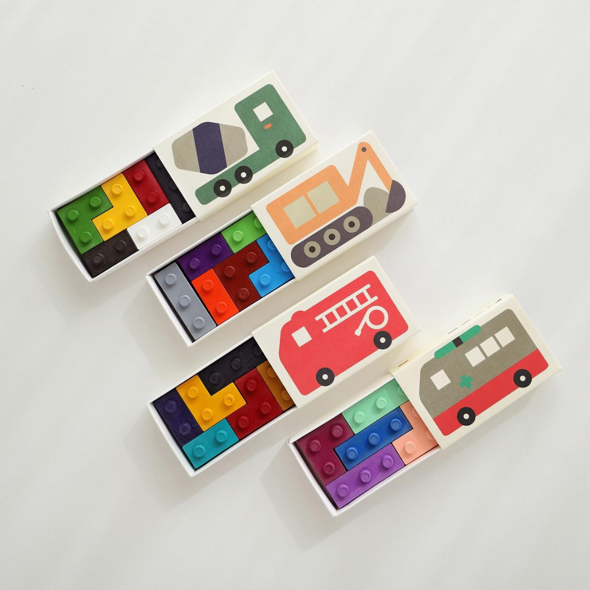 Goober 4 Σετ Κραγιόν Crayon Block Car